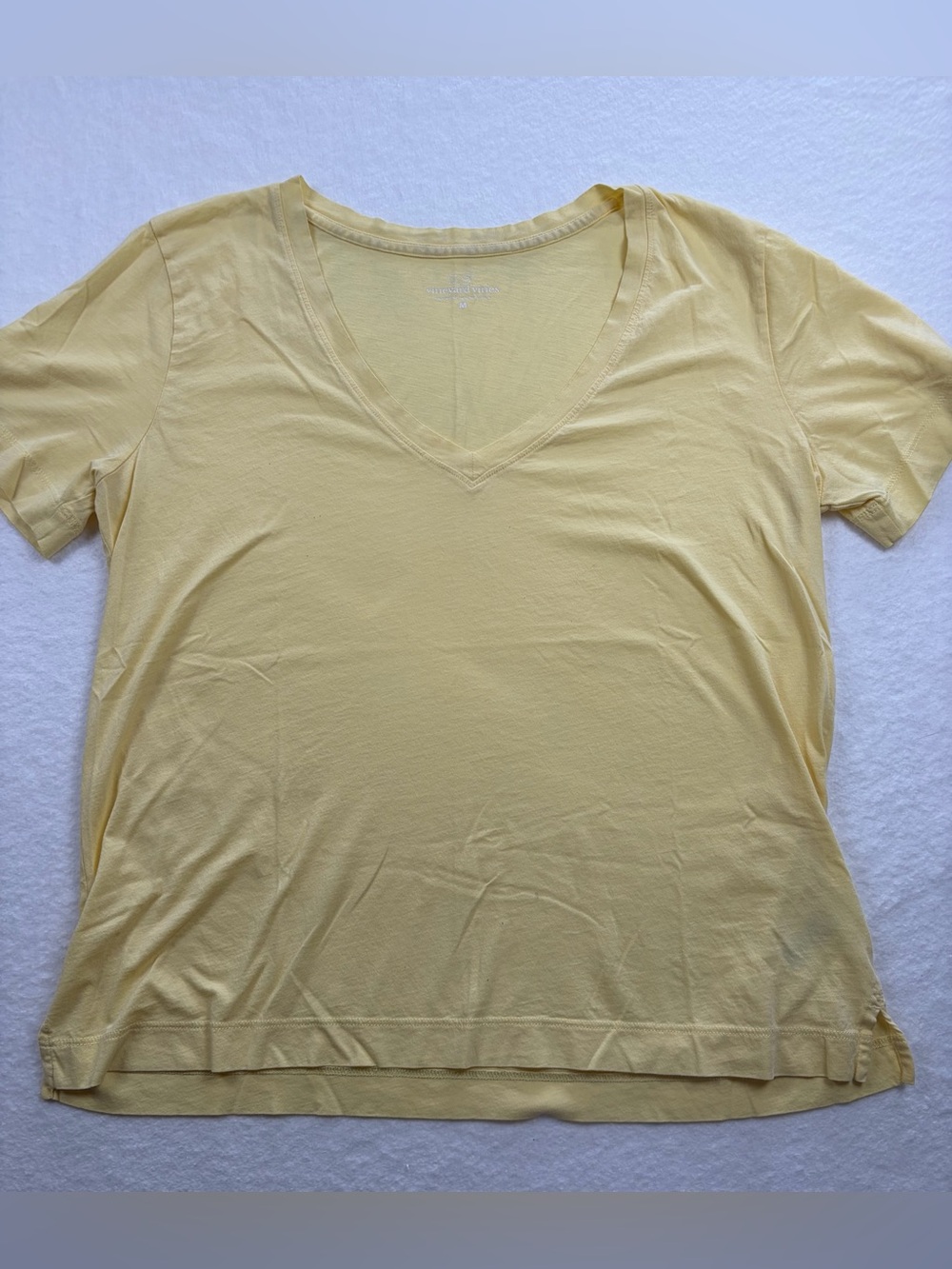 Vineyard Vines Pale Yellow V-Neck Tee